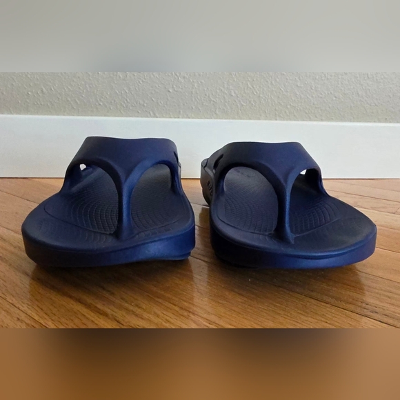 Oofos Original Men's 8 Navy Sport Slide Flip Flop Sandals - Picture 8 of 11